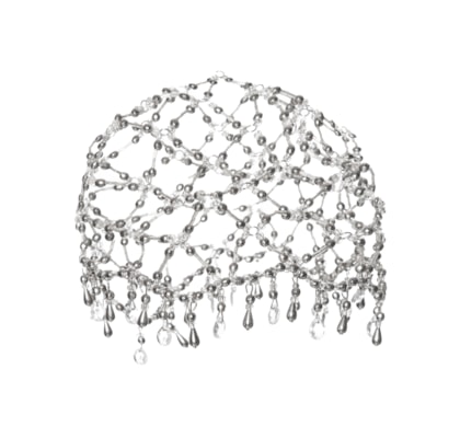 Touca Feminina Miçanga - Prateado