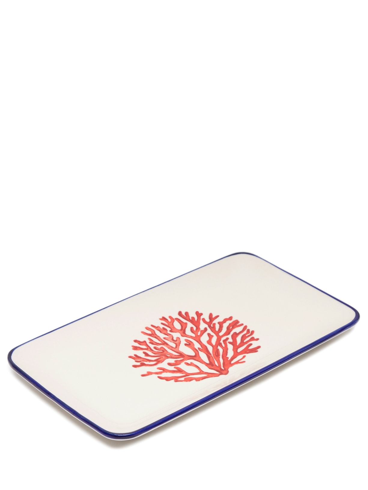 Travessa Coral Em Cerâmica - Vermelho