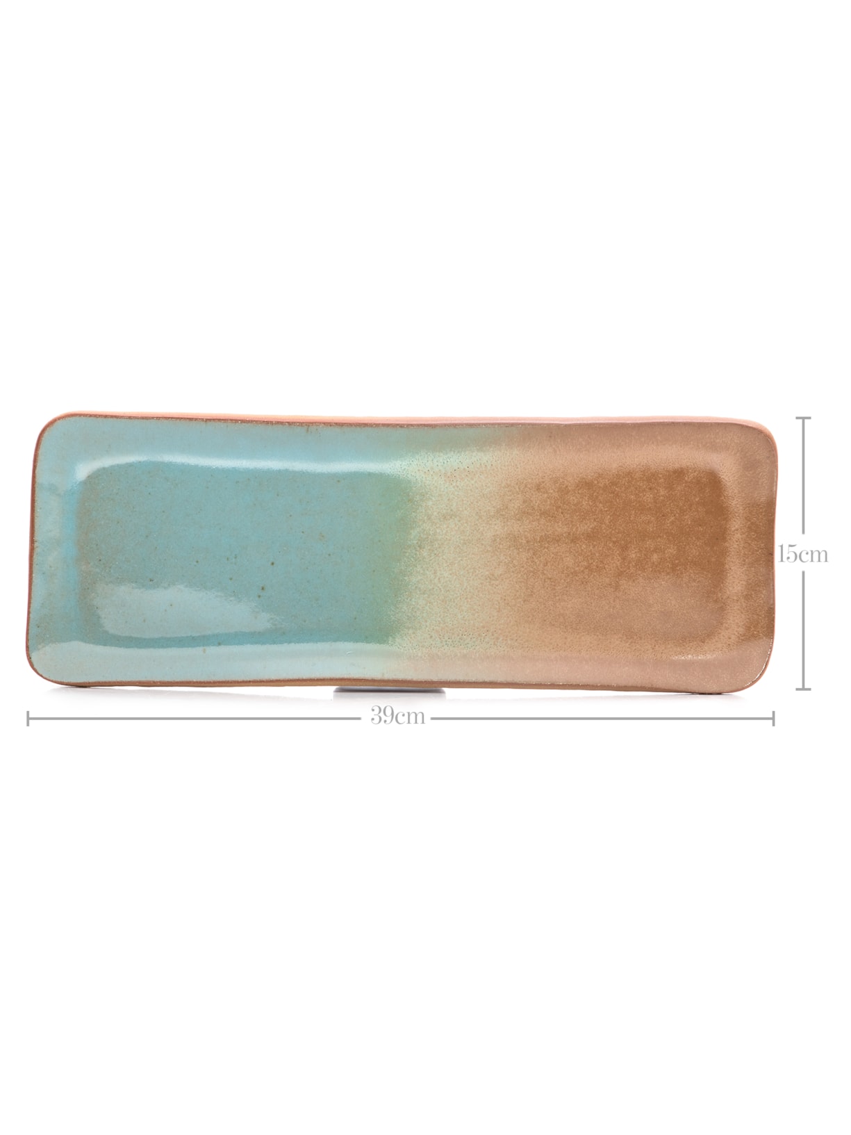 Travessa G Degradê Em Cerâmica 1 Unidade Azul Luli Ateliê