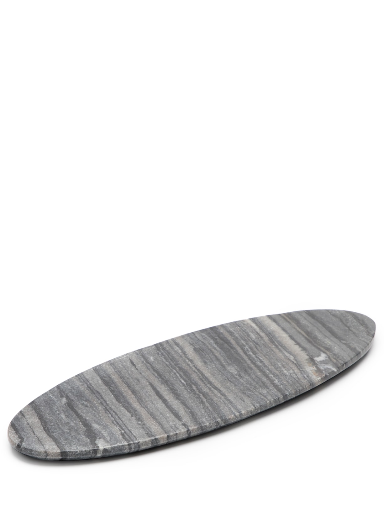 Travessa Marmo Grey Oval - Cinza