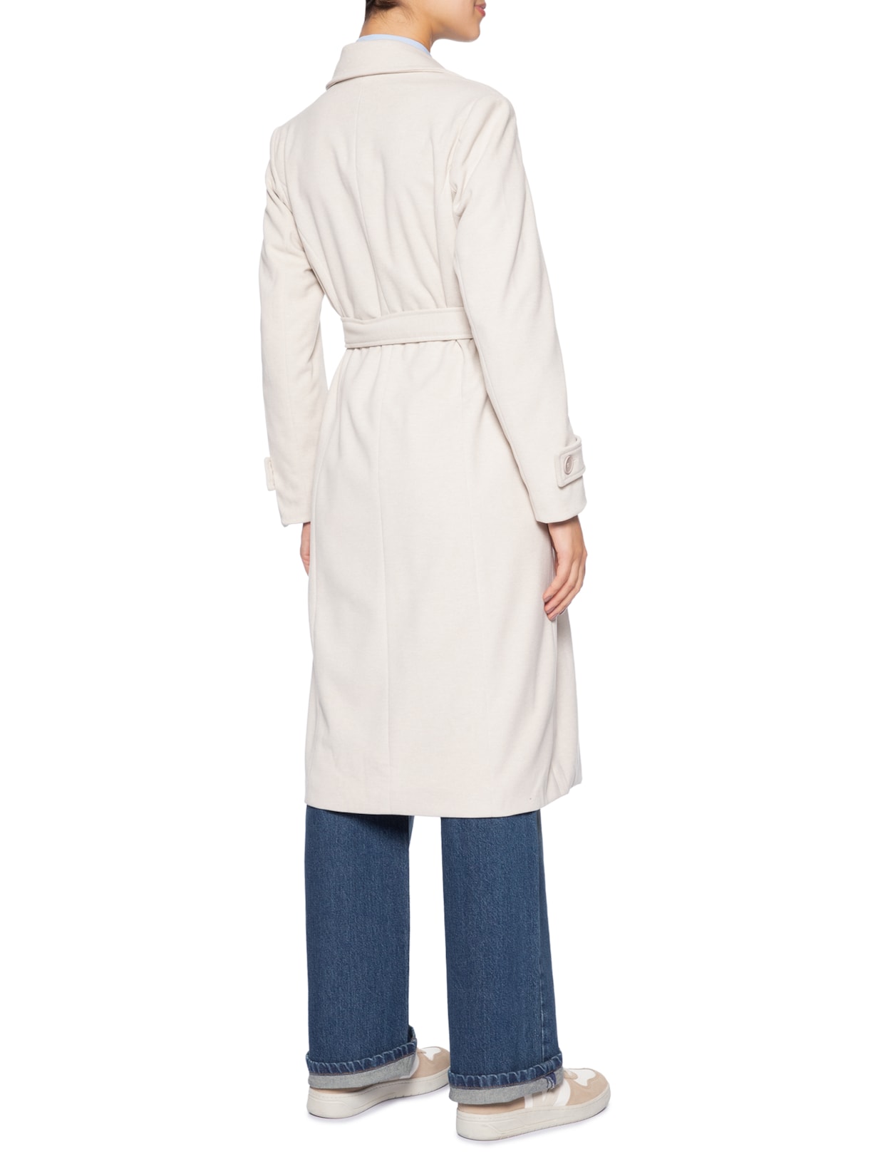 Trench Coat Feminino Com Cinto Bege Basiq