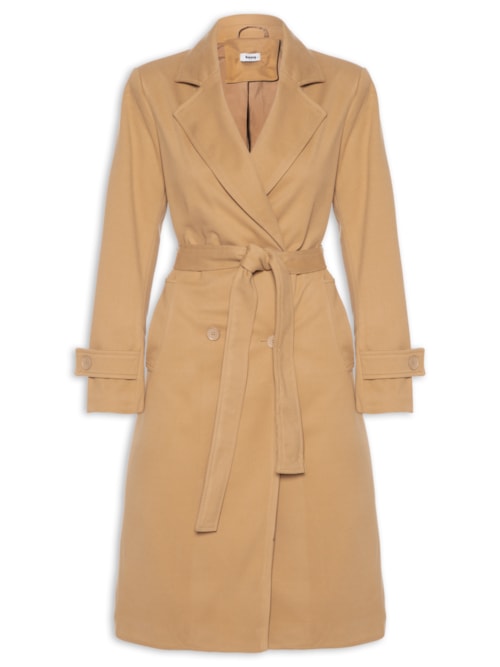 Trench Coat Feminino Com Cinto - Bege