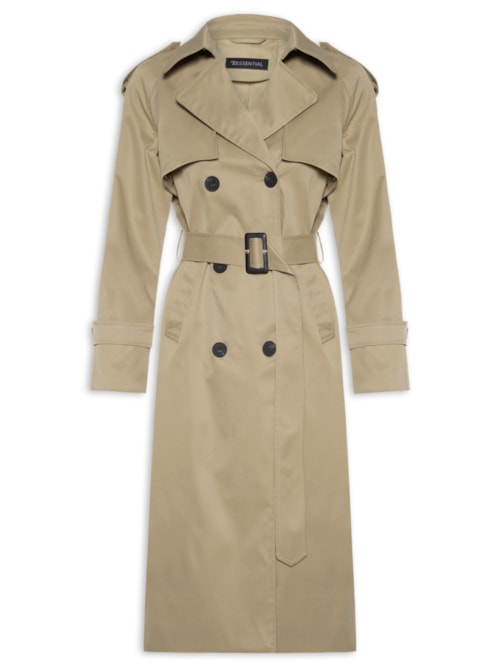 Trench Coat Feminino Com Cinto - Bege