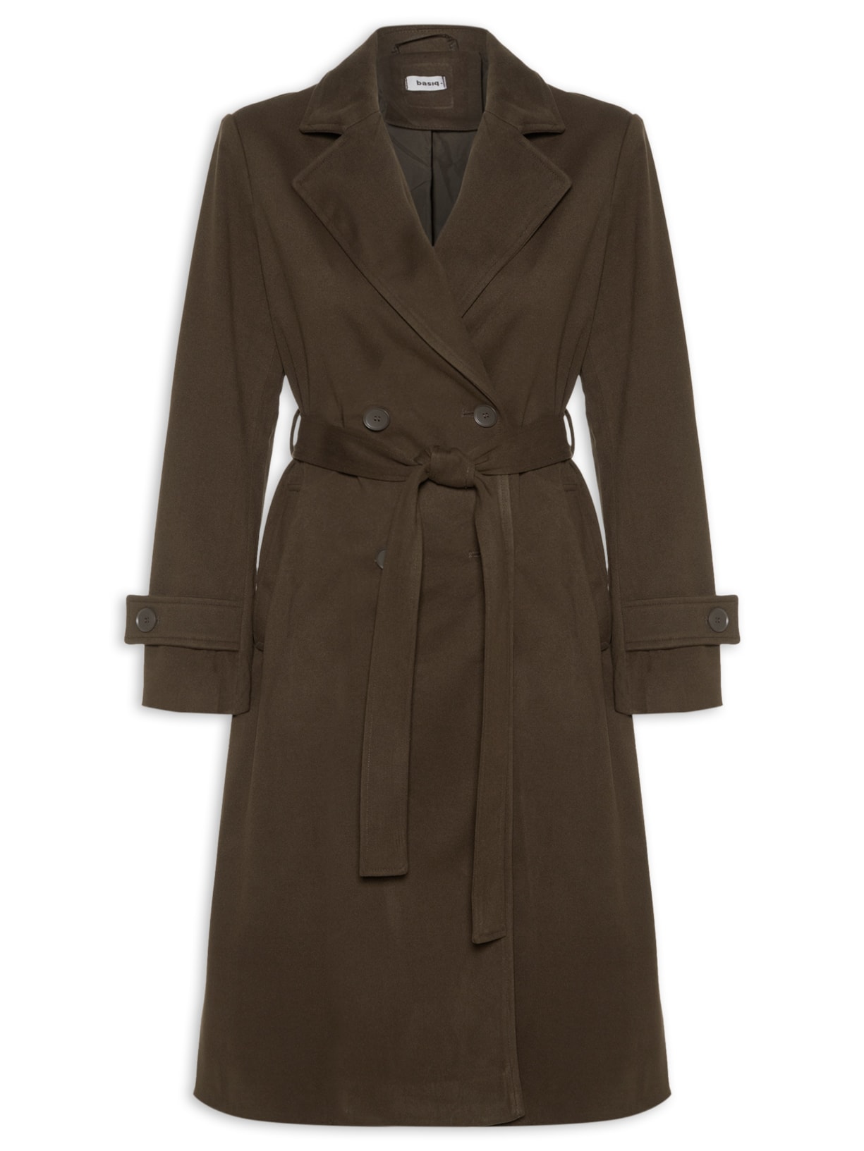 Trench Coat Feminino Com Cinto - Marrom