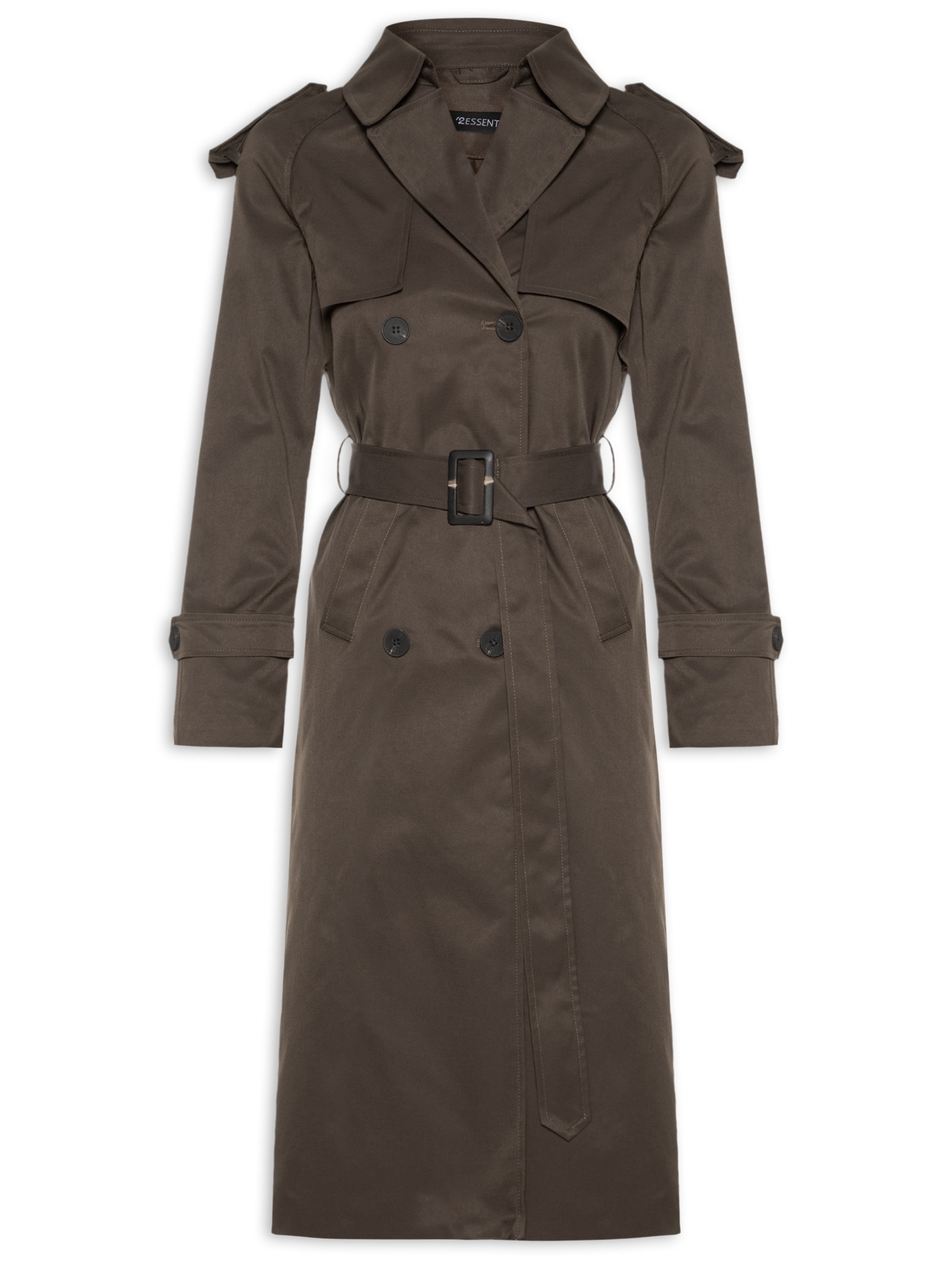 Trench Coat Feminino Com Cinto - Marrom - '2Essential