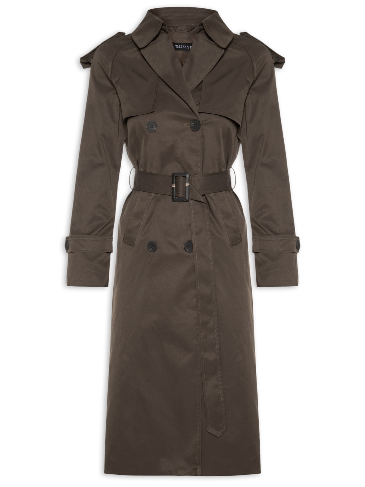 Trench Coat Feminino Com Cinto - Marrom