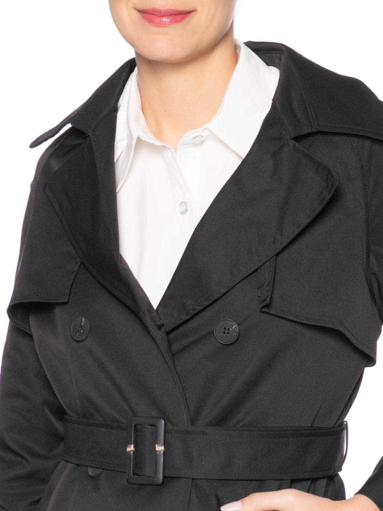Trench Coat Feminino Com Cinto Preto '2Essential