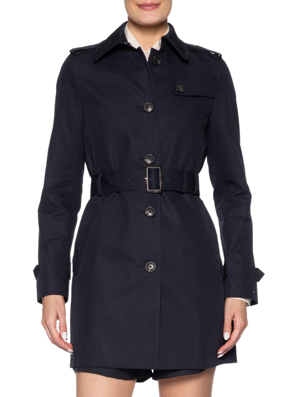 Trench Coat Feminino Heritage Single Breasted – Azul Tommy Hilfiger