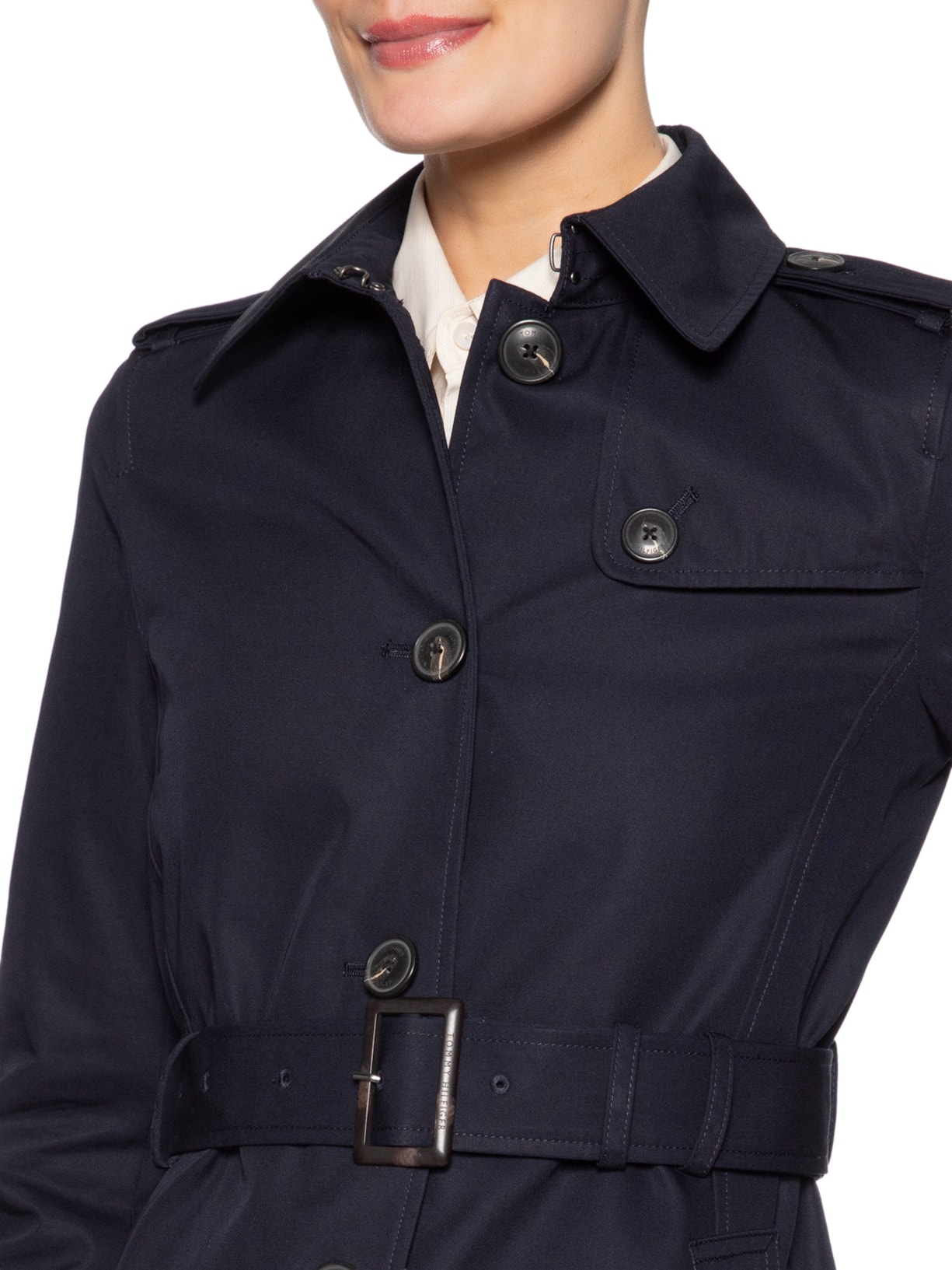 Trench Coat Feminino Heritage Single Breasted – Azul Tommy Hilfiger
