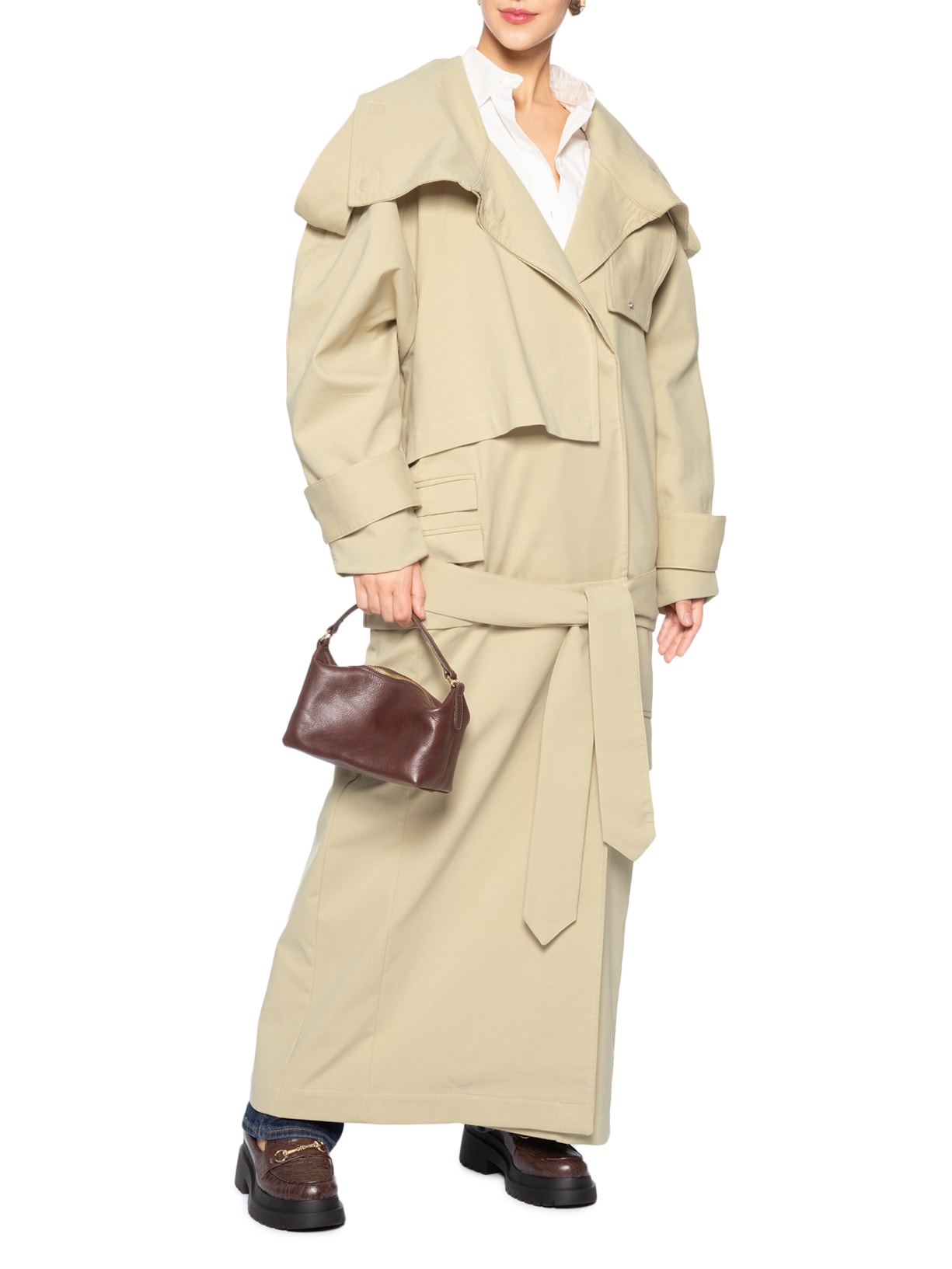 Trench Coat Feminino Traço Bege Francesca