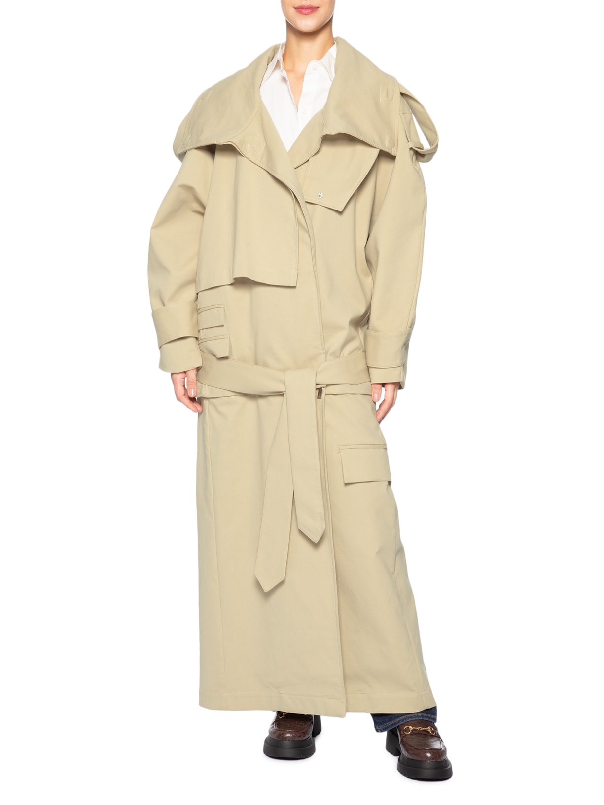 Trench Coat Feminino Traço Bege Francesca