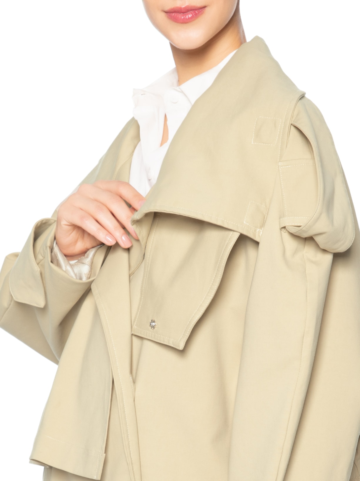 Trench Coat Feminino Traço Bege Francesca