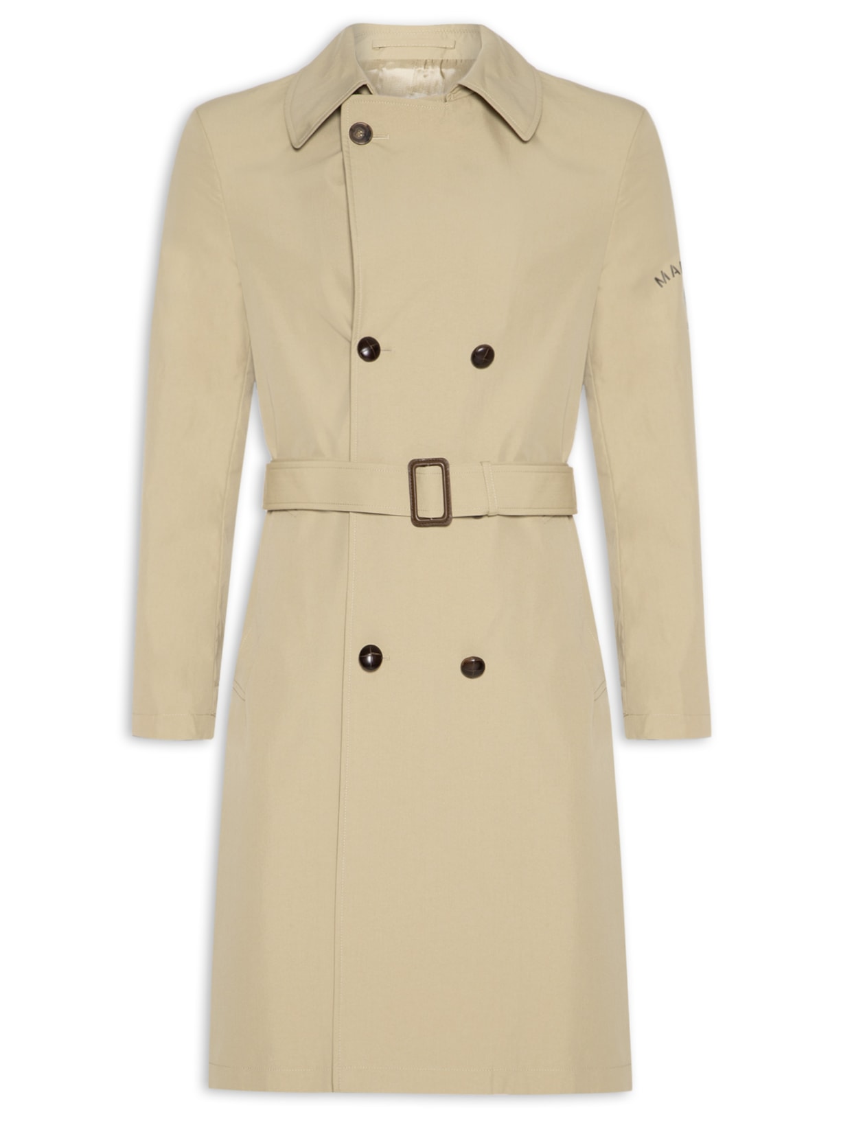 Trench Coat Masculino Double Breasted Belted – Bege Mm6 Maison Margiela
