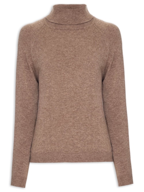 Tricot Feminino Gola Alta I26 - Marrom