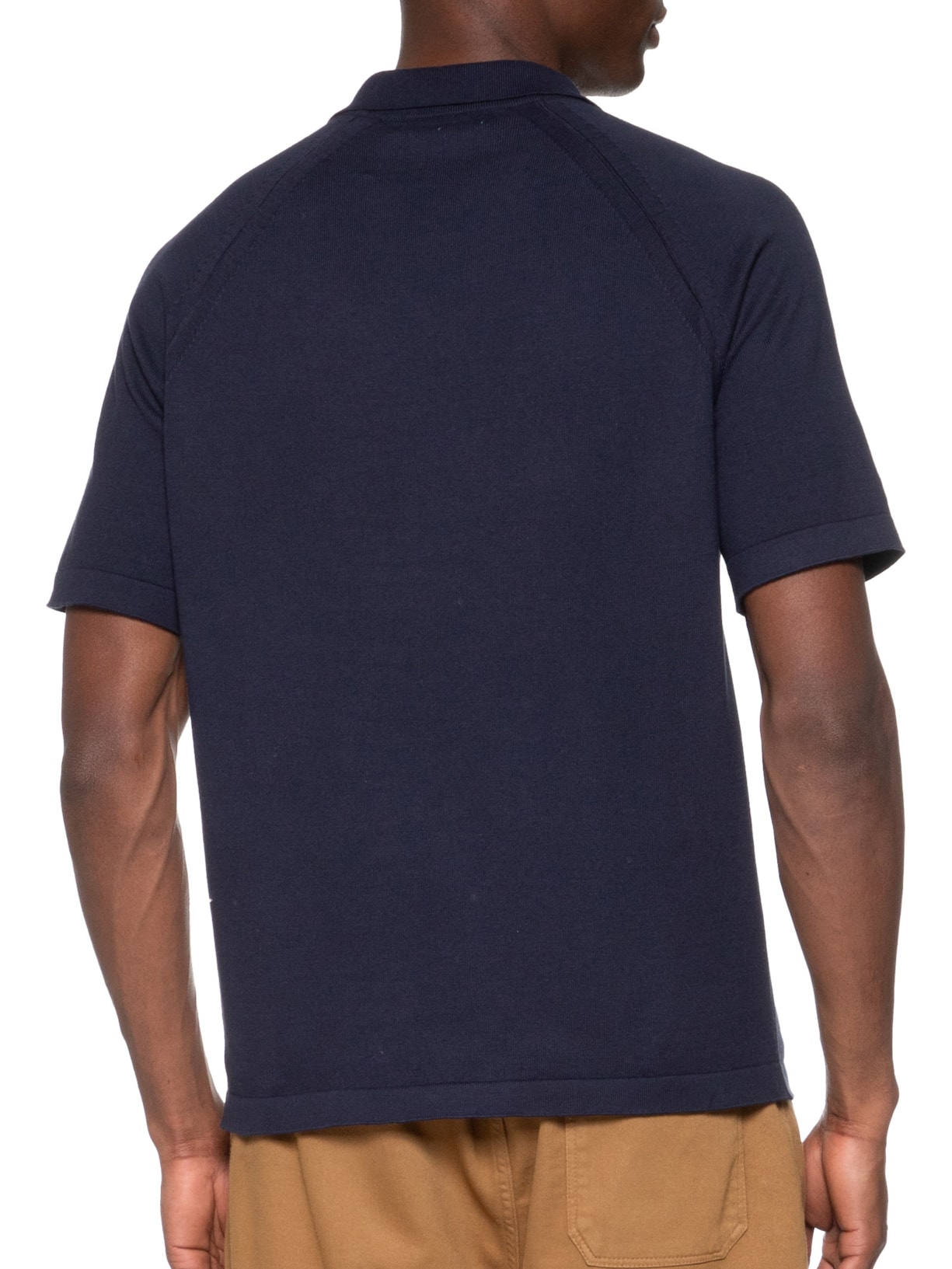 Tricot Masculina Polo Manga Curta Azul Zapalla