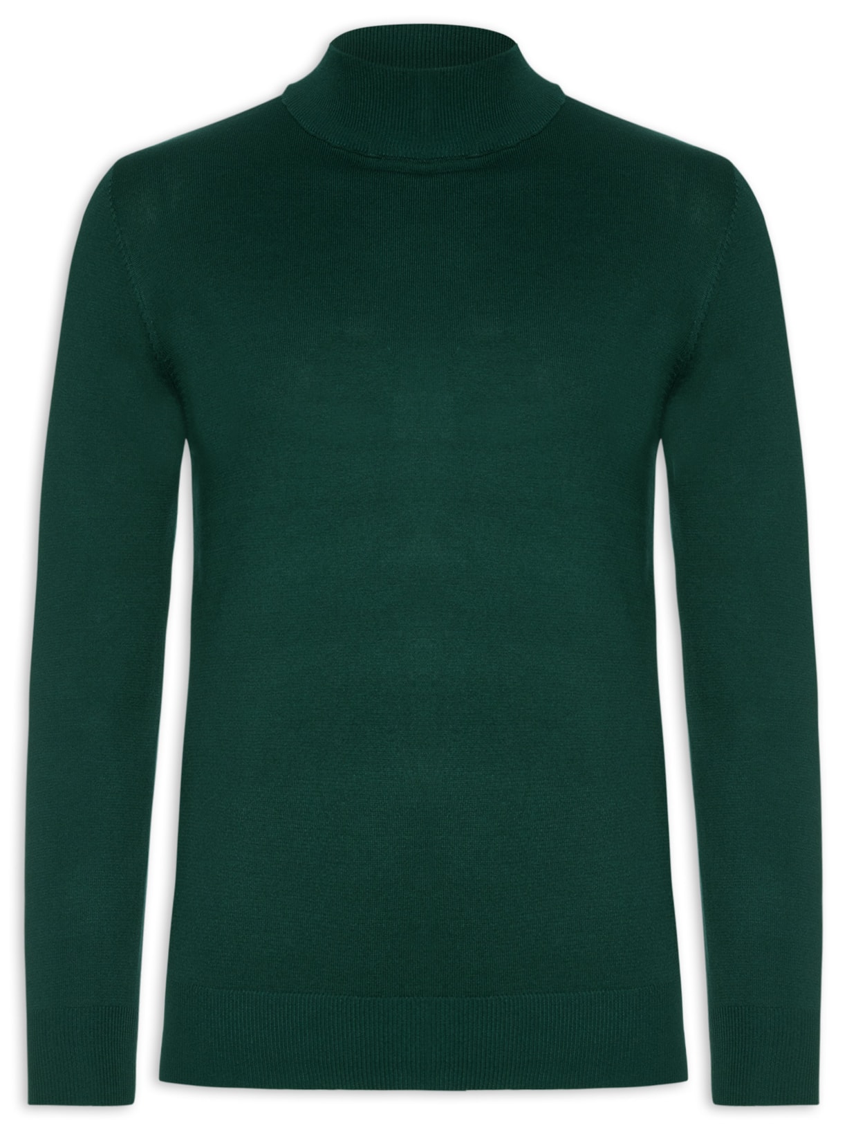 Tricot Masculino Básico Gola Alta - Verde