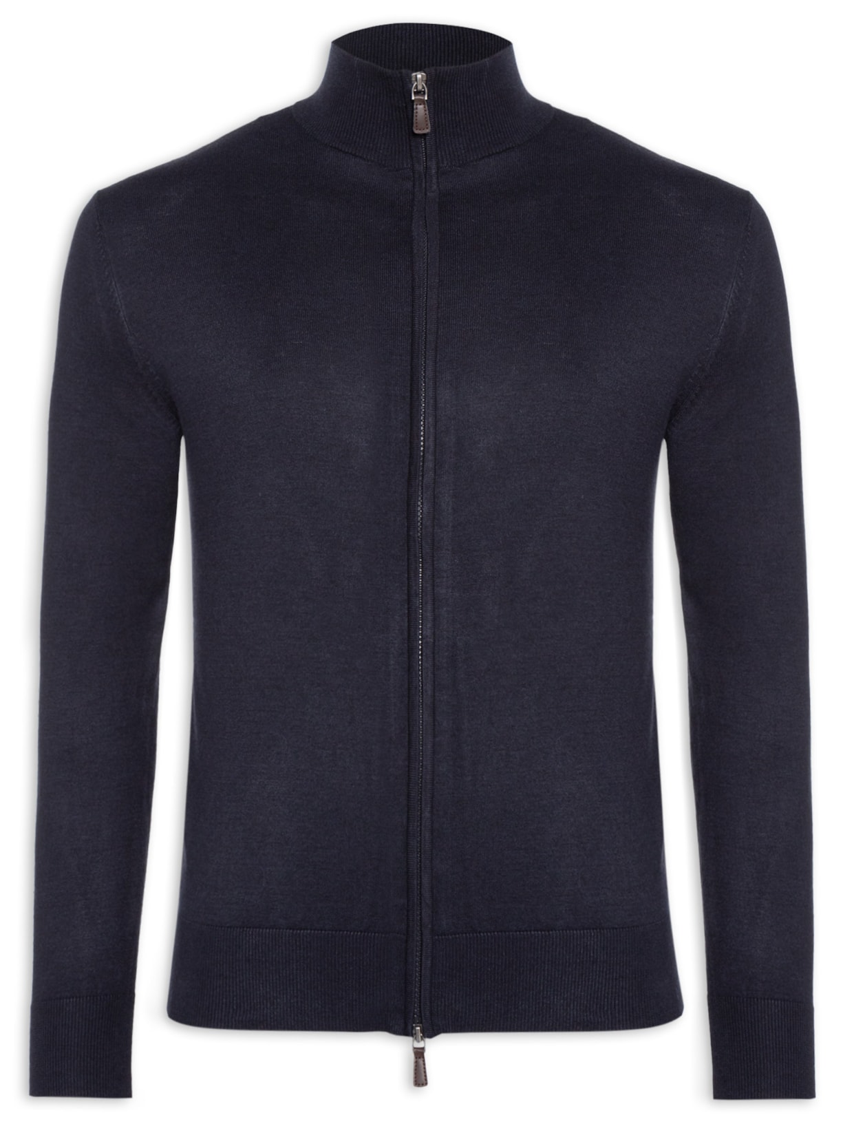 Tricot Masculino Full Zíper Mescla Touch Azul Reserva