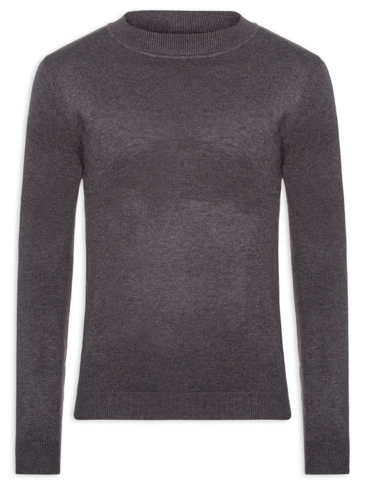 Tricot Masculino Gola Alta Básico Cinza '2 Essential