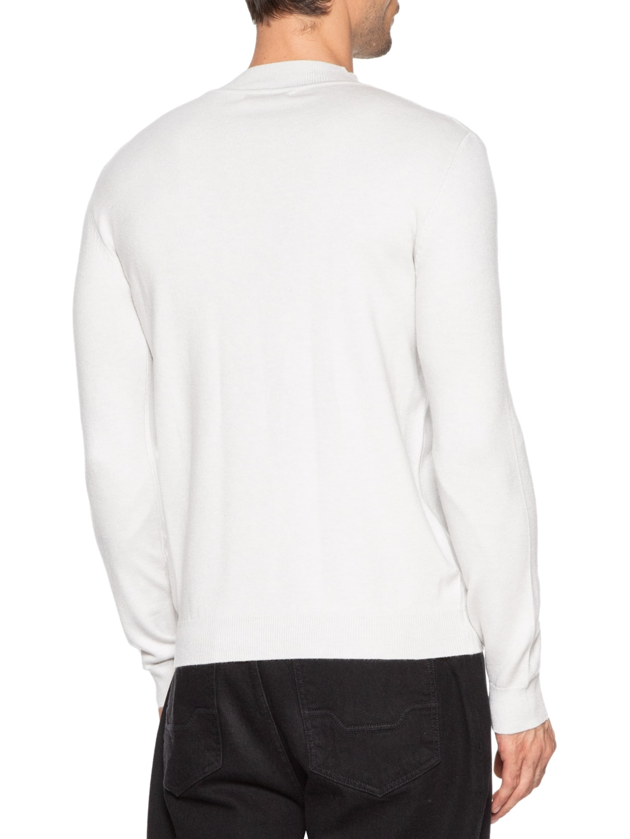 Tricot Masculino Gola Alta Básico Cinza '2 Essential