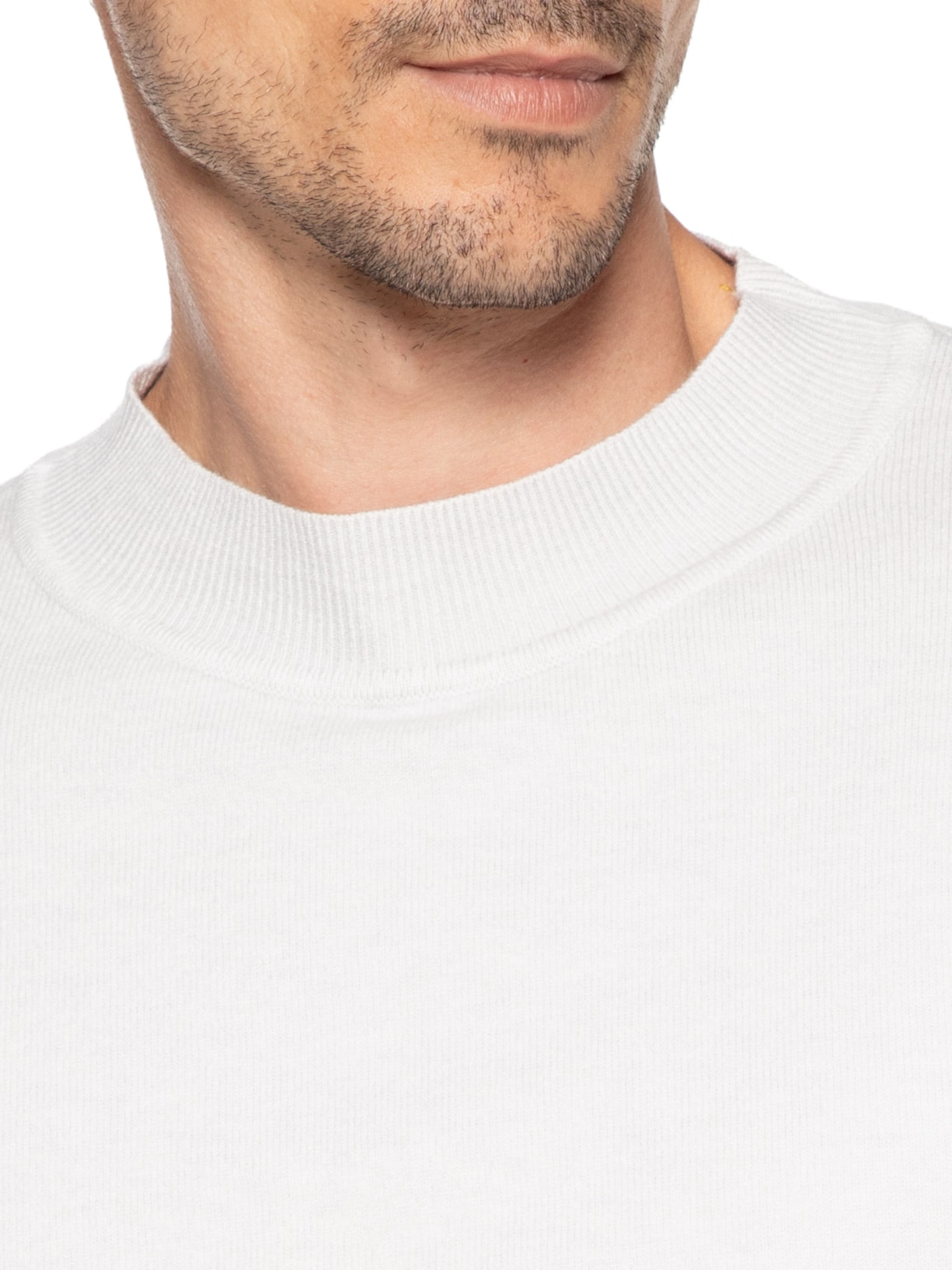 Tricot Masculino Gola Alta Básico Cinza '2 Essential