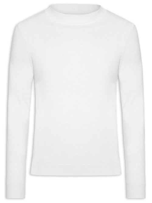 Tricot Masculino Gola Alta Básico - Cinza