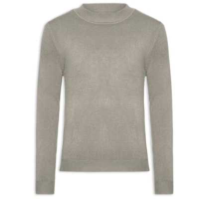 Tricot Masculino Gola Alta Básico - Verde