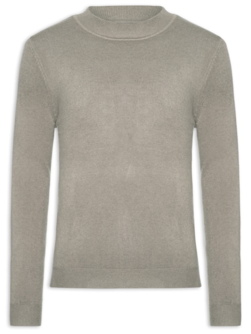 Tricot Masculino Gola Alta Básico - Verde