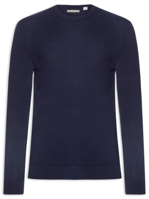 Tricot Masculino Gola Careca - Azul