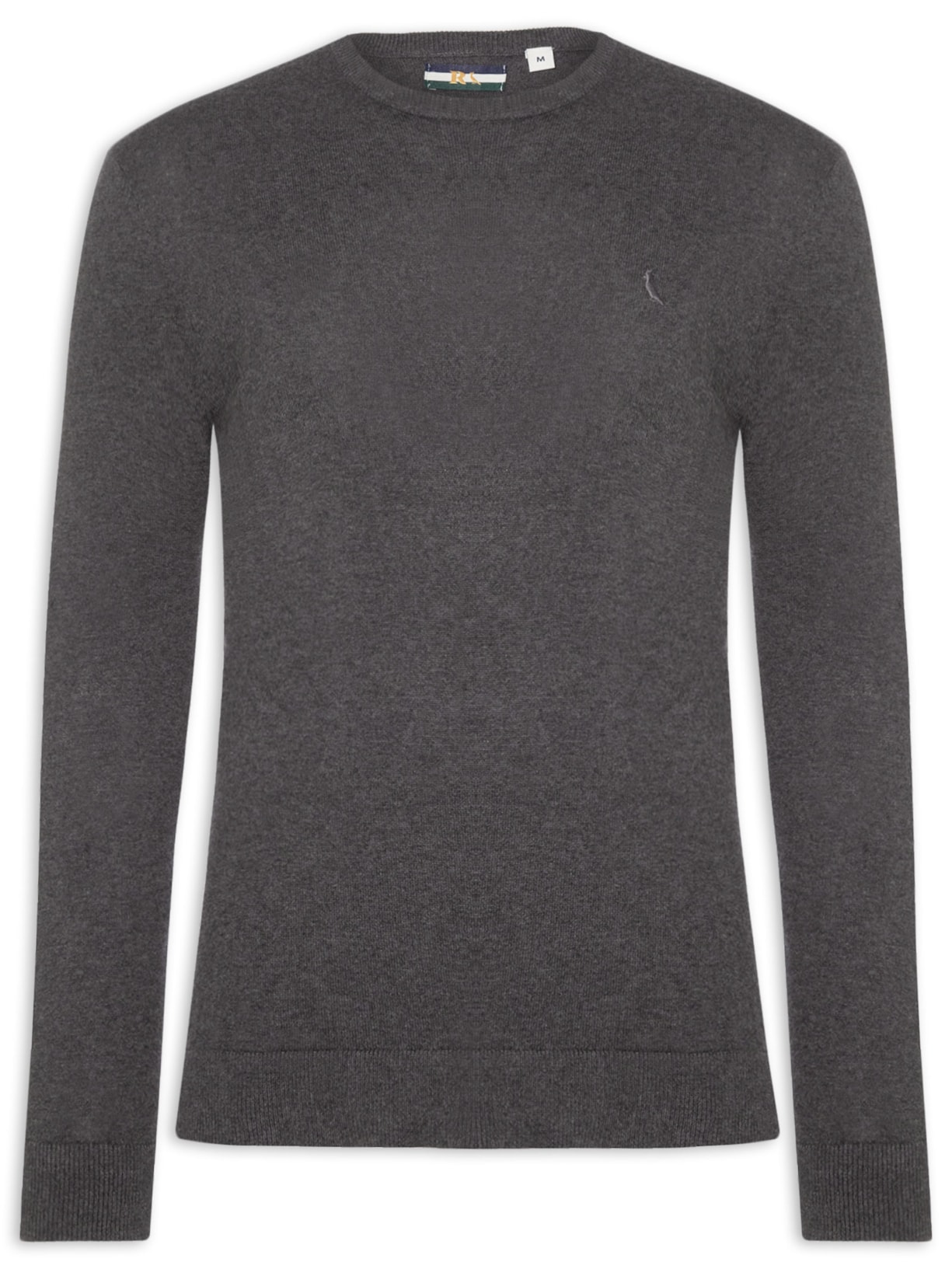 Tricot Masculino Gola Careca - Cinza