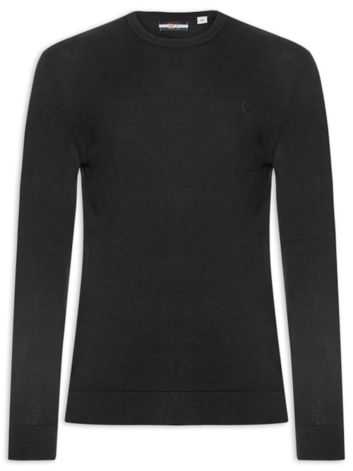 Tricot Masculino Gola Careca - Preto