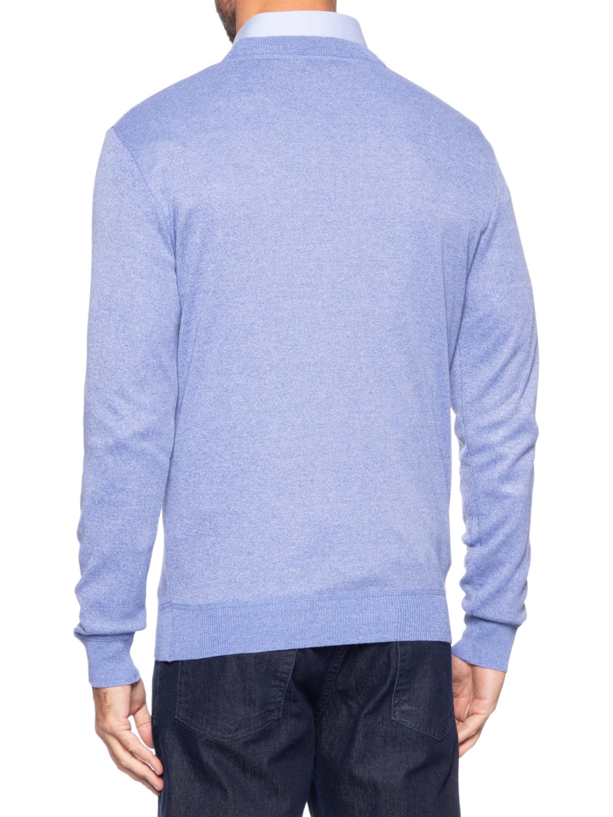Tricot Masculino Gola Redonda Azul Basiq Men