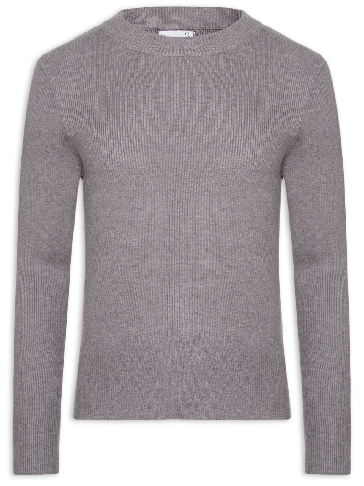 Tricot Masculino Gola Redonda Viscose Cinza '2 Essential