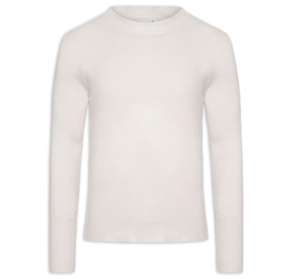 Tricot Masculino Gola Redonda Viscose - Cinza