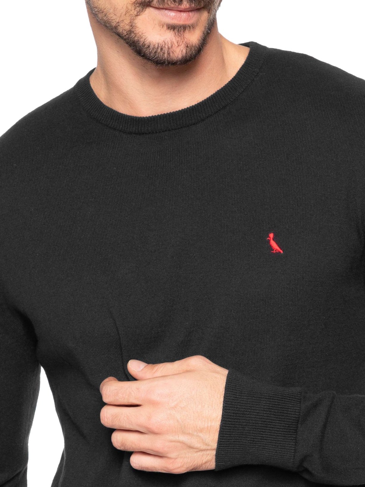 Tricot Masculino Red Bird Preto Reserva