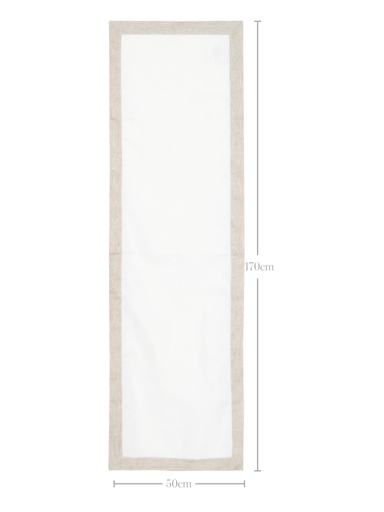 Trilho De Mesa Em Linho 1 Peça Off White '2Home