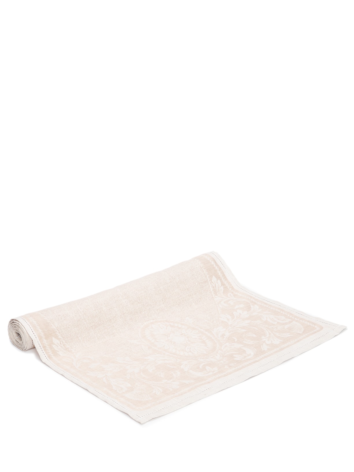 Trilho De Mesa Em Linho Com Ponto Ajour 1 Peça - Bege