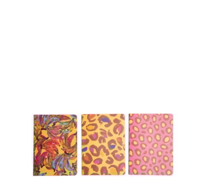 Trio De Cadernetas Cor De Banana - Amarelo