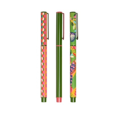 Trio De Canetas Bosque Dos Pássaros - Preto