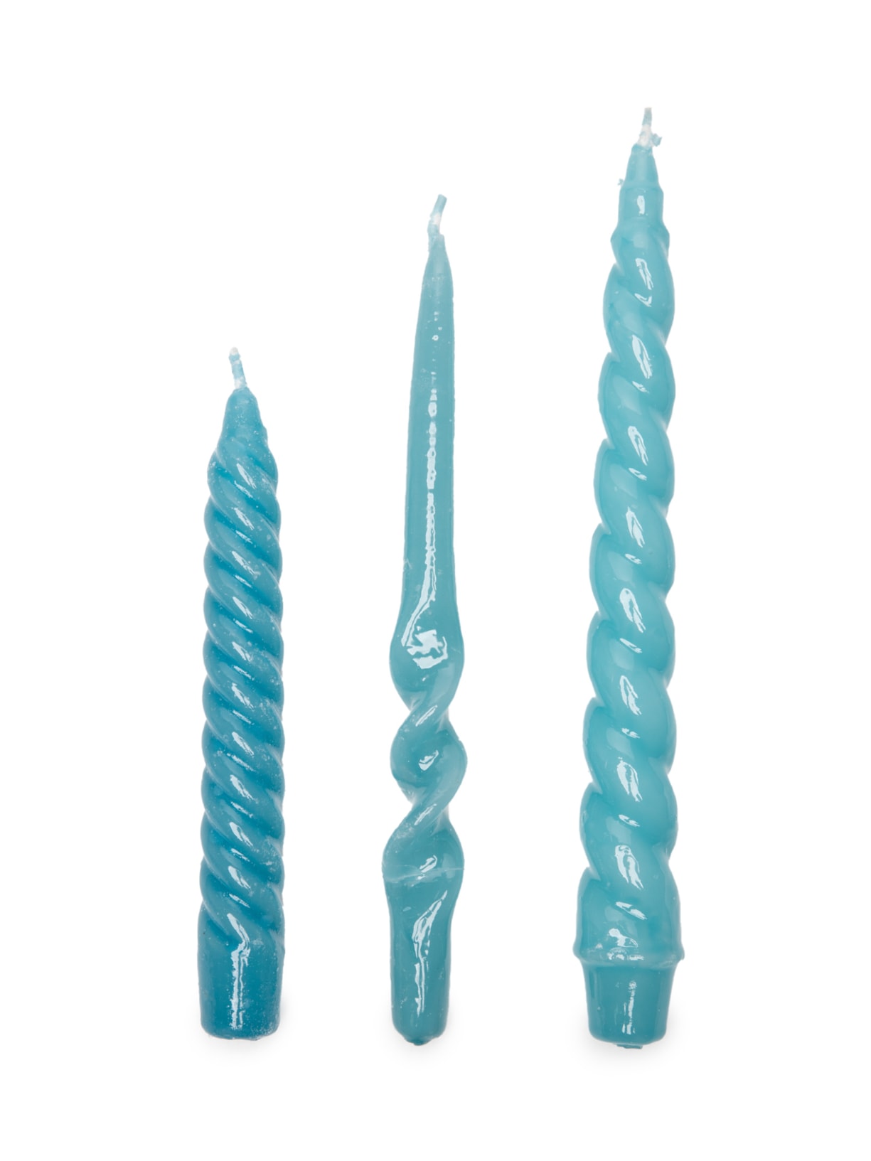 Trio de Velas Castiçal - Azul