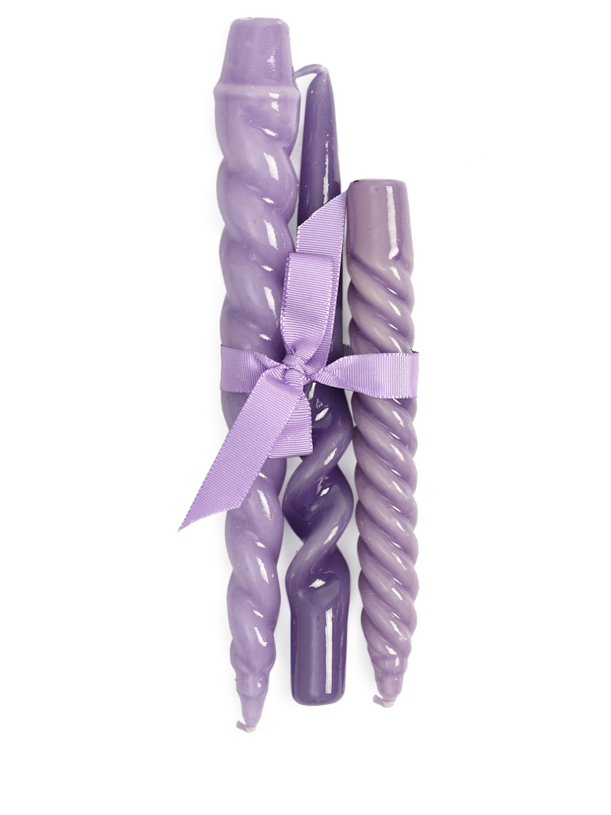 Trio de Velas Castiçal Lilás Cian Candle