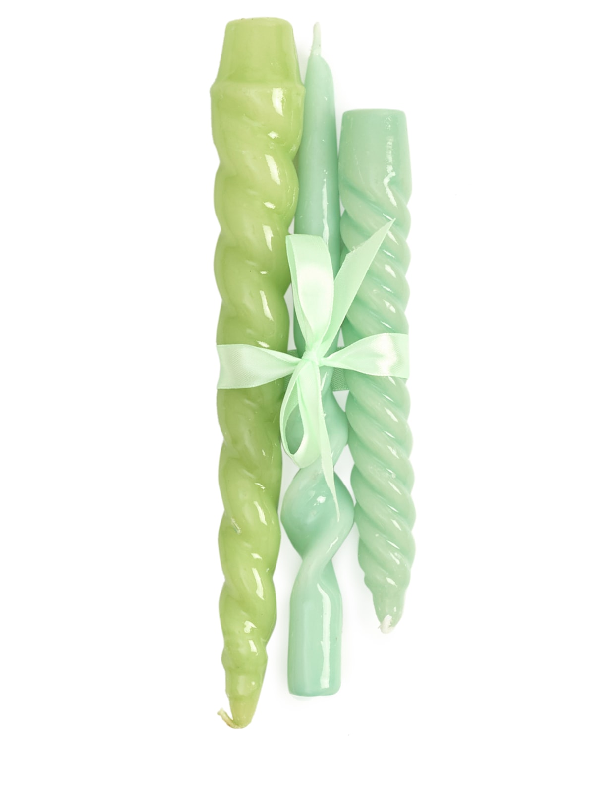 Trio de Velas Castiçal - Verde