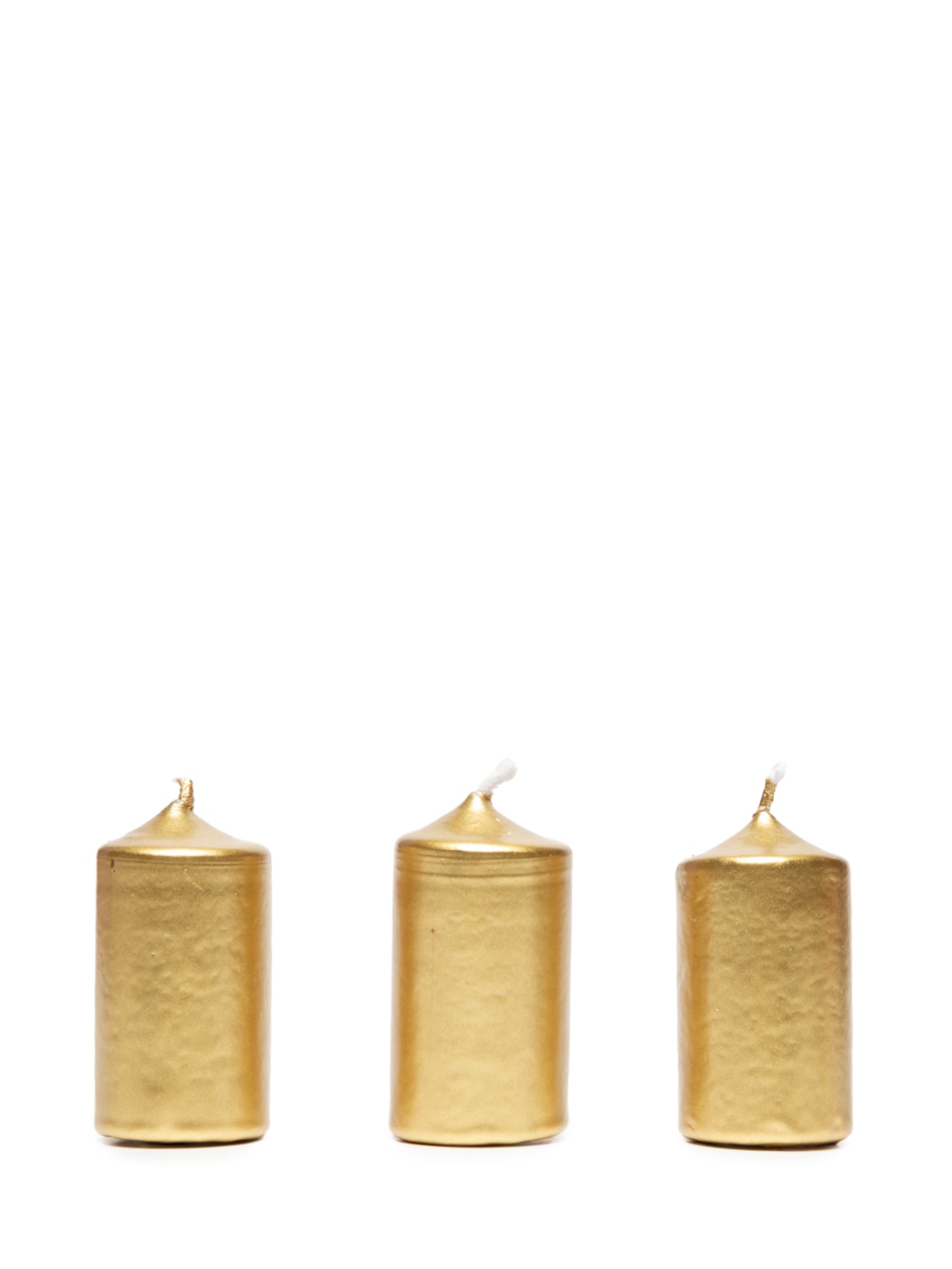 Trio De Velas Pilar - Dourado
