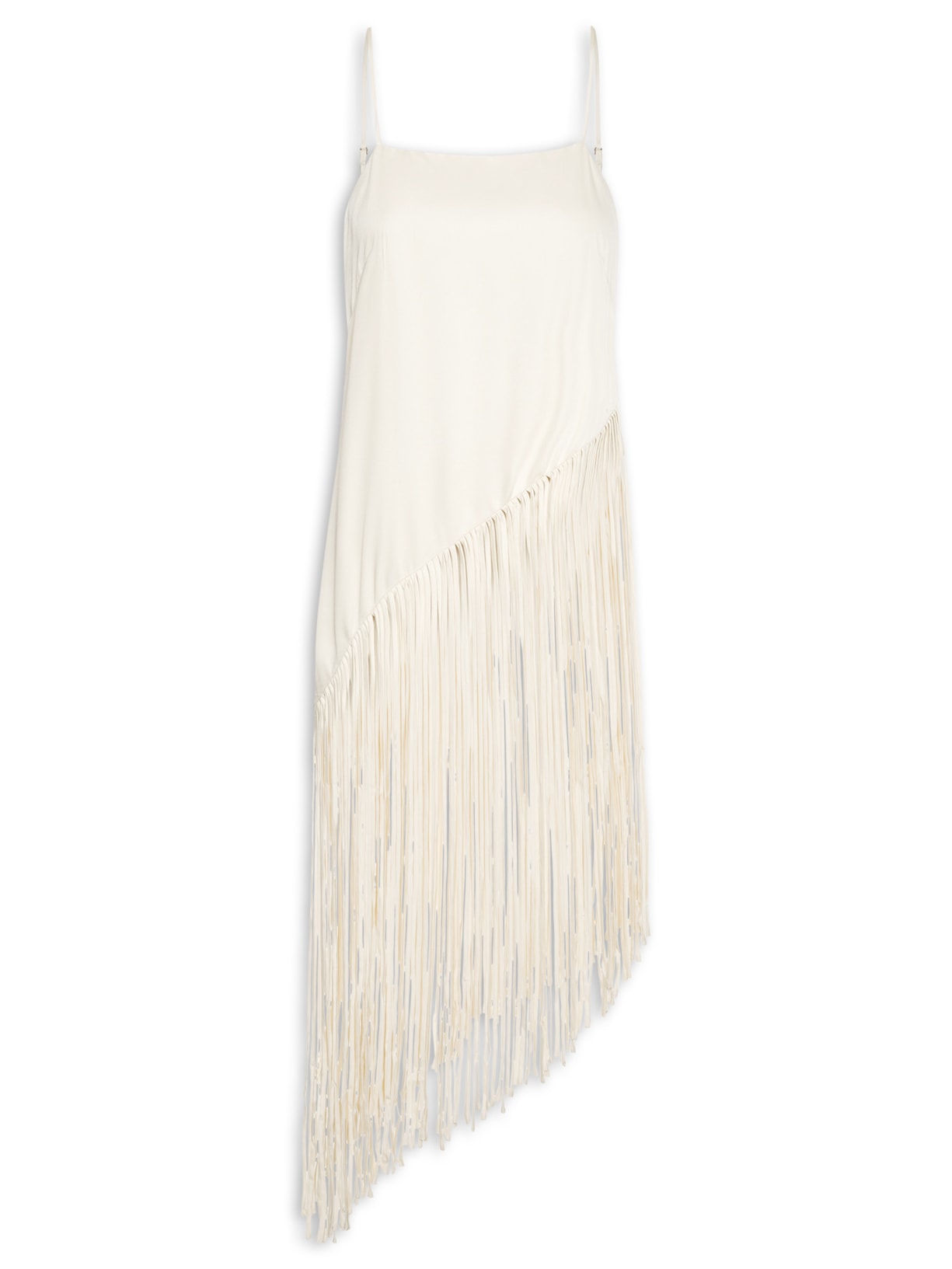 Túnica Cetim Franjas - Bege