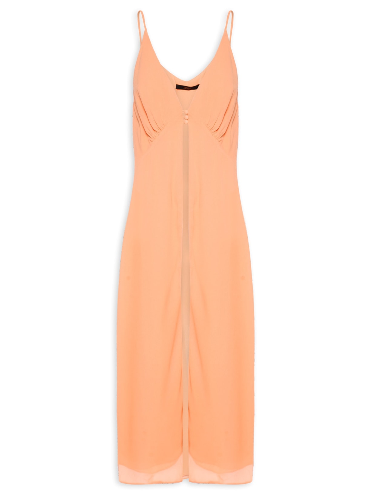 Túnica Feminina Alça Coral Concha Com Abertura - Laranja