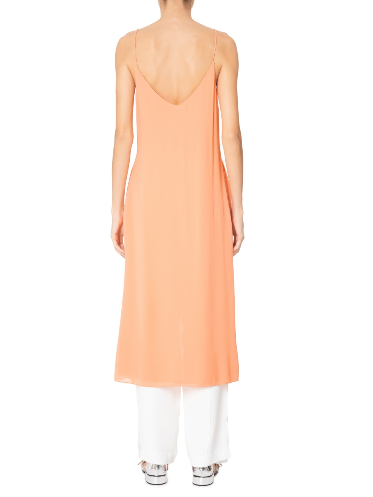 Túnica Feminina Alça Coral Concha Com Abertura Laranja Animale