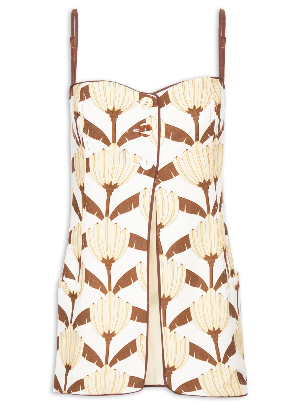 Túnica Feminina Alfaiataria Banana Deco - Bege