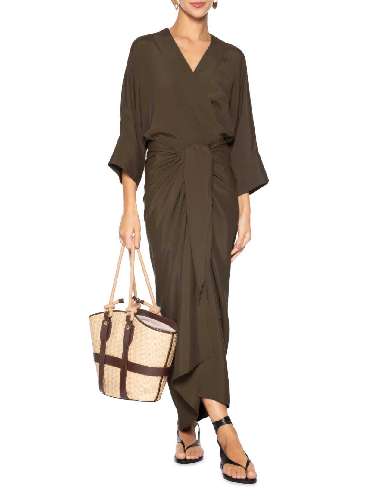 Túnica Feminina Amarração Marrom Haight