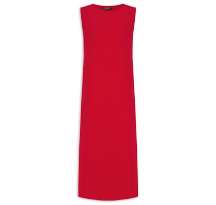 Túnica Feminina Cavada Midi Desvio - Vermelho