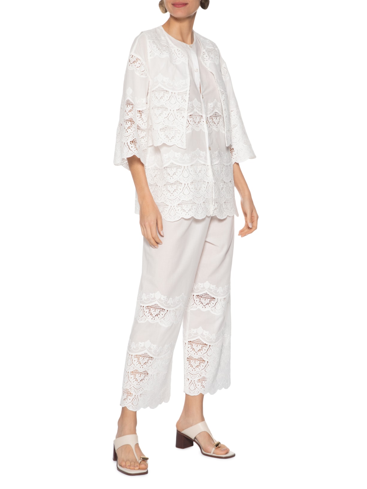 Túnica Feminina Cotton Mesquita Branco Paula Raia