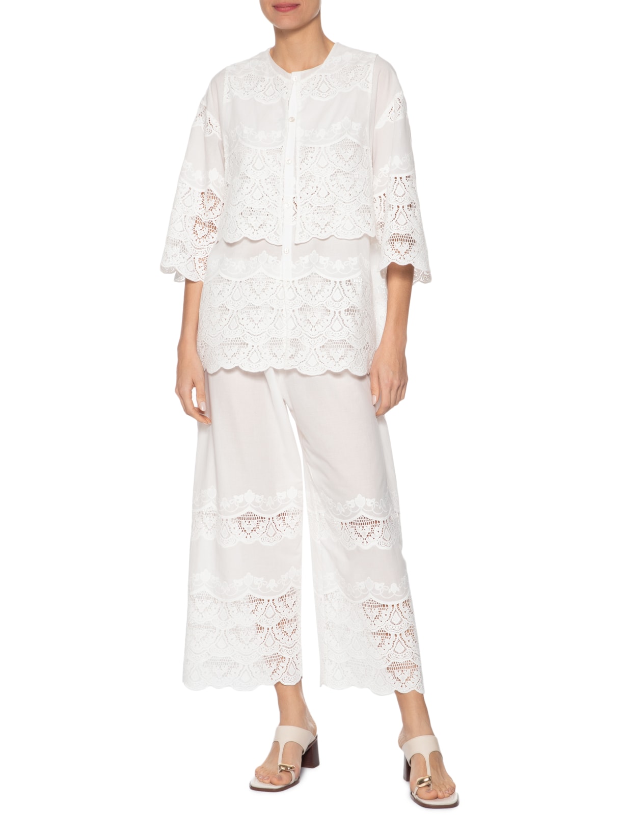 Túnica Feminina Cotton Mesquita Branco Paula Raia